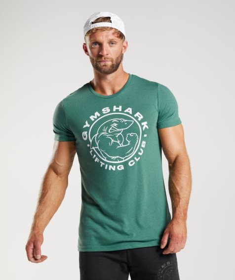 Men's Gymshark Legacy T-Shirts Green | CA 50N861